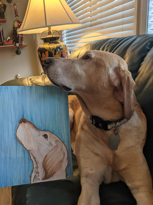 Copper with his portrait
